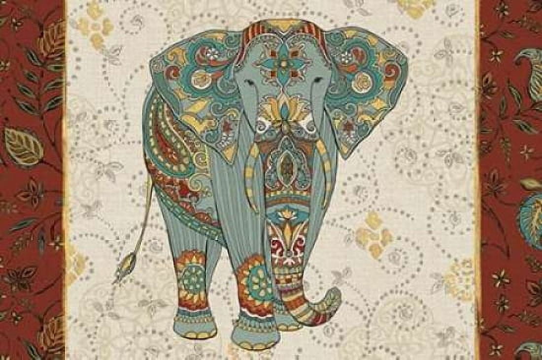 Elephant Caravan IA Canvas Art - Brissonnet Daphne (24 x 36)