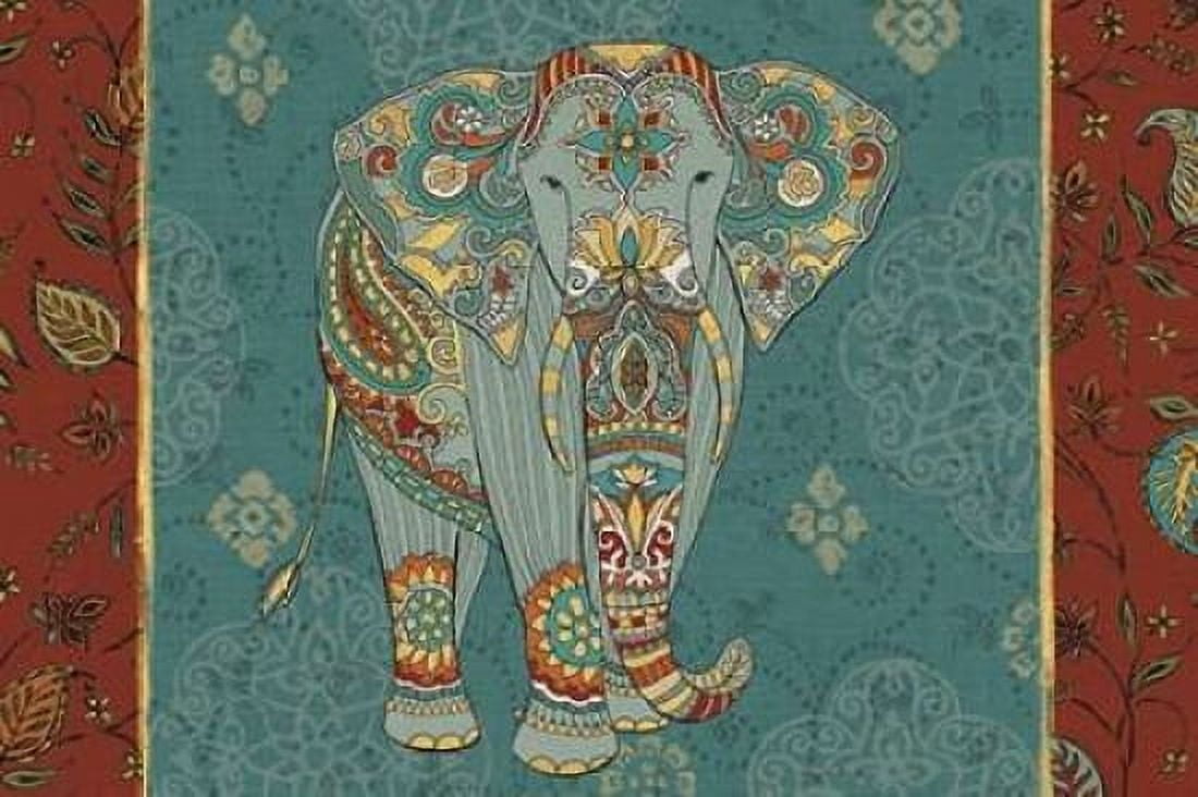 Elephant Caravan IB Canvas Art - Brissonnet Daphne (12 x 18)