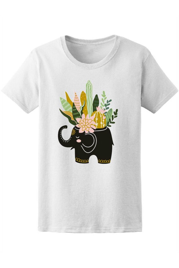 Elephant Ceramic Pot T-Shirt Women -Image by Shutterstock, Female Medium