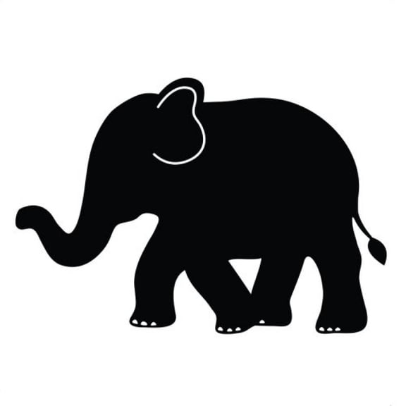 Elephant Chalkboard Wall Decal