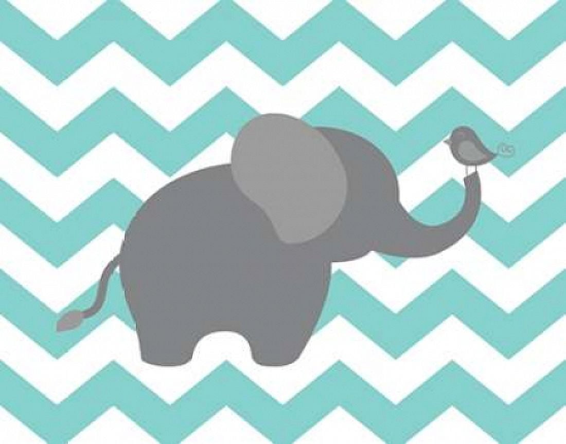 Elephant Chevron Canvas Art - Tamara Robinson (22 x 28)