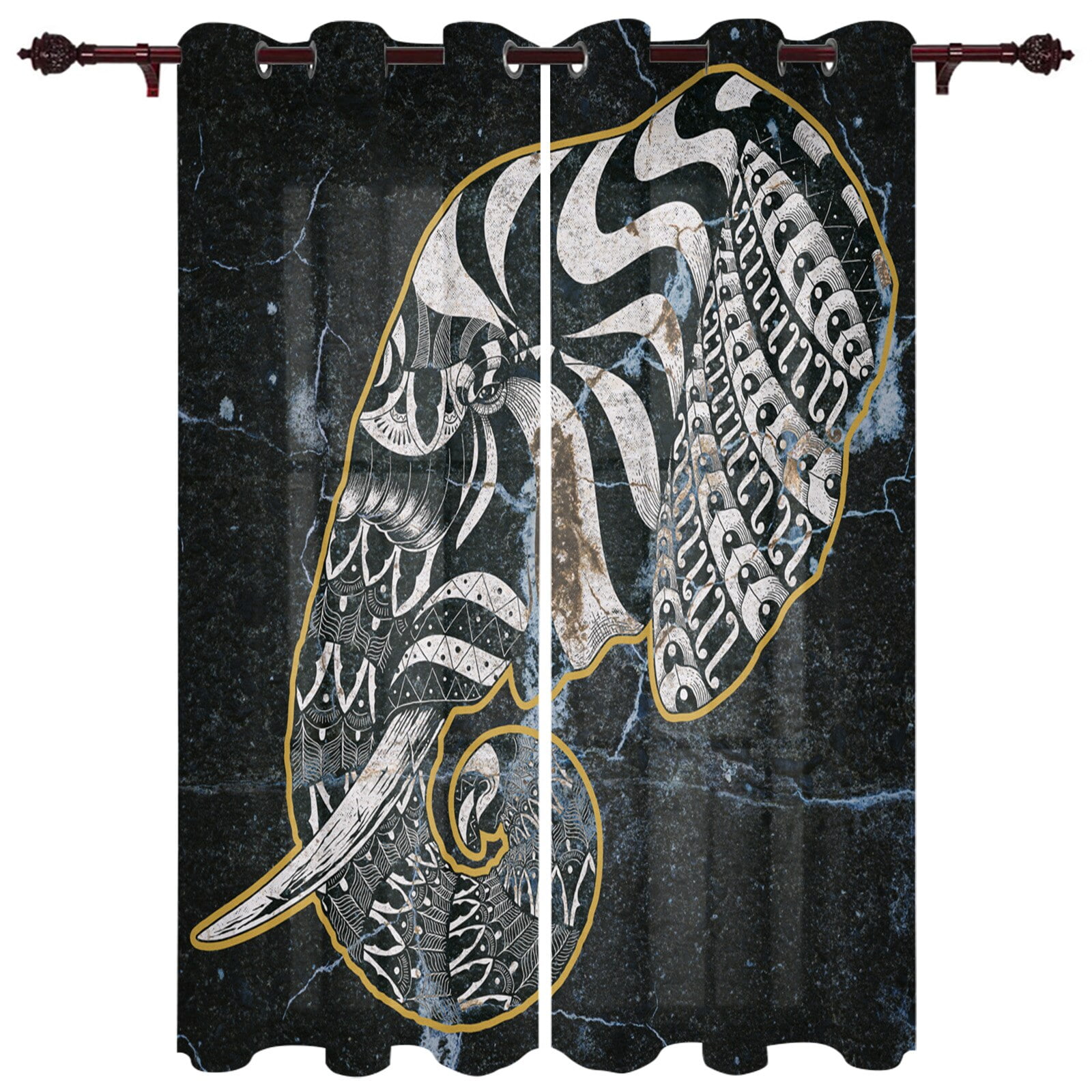 Elephant Clown Barbell Kitchen Curtain Kids Bedroom Living Room Balcony