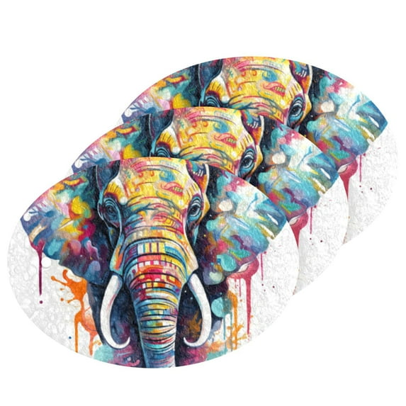 Elephant Colorful 3 Pack Dish Sponges Bulk Natural Sponges Compressed Sponges Non-Scratch for Kitchen Cleaning Dishes