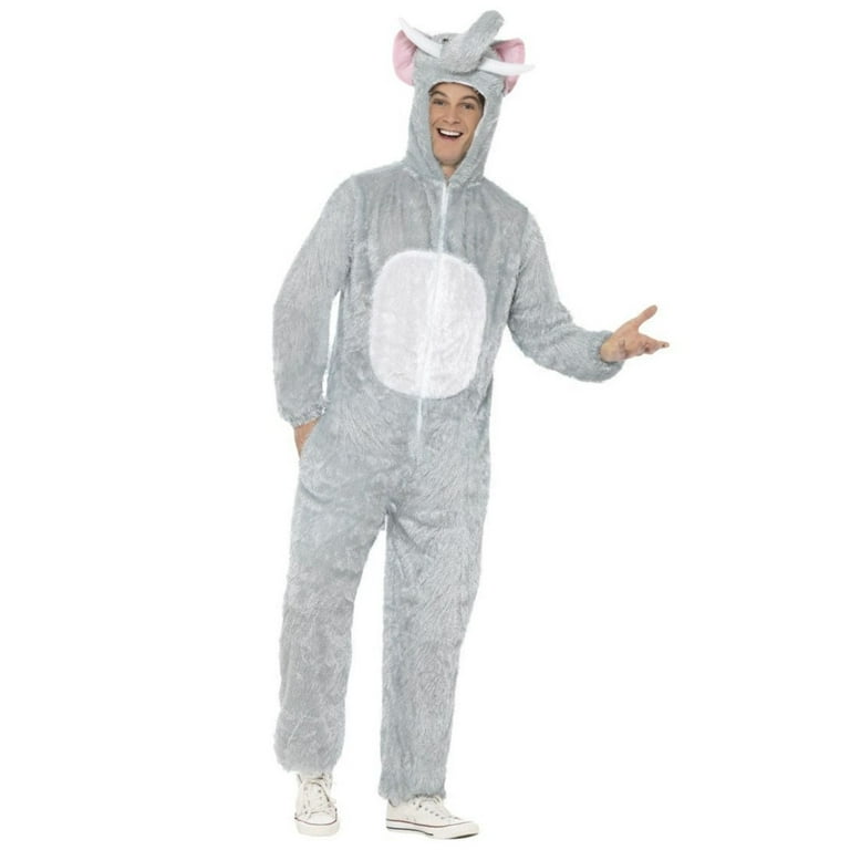 Elephant Costume with Hood Adult Grey Elephant Costume with Hood Adult Grey