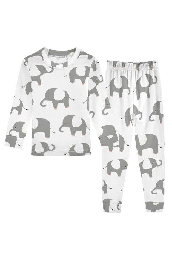 Elephant Cotton Pajamas 2 Piece Set Sleepwear Soft and Comfortable Homewear Nightwear