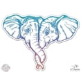 thumbnail image 1 of Elephant Couple Beautiful Color - 3" Vinyl Sticker - For Car Laptop I-Pad Phone Helmet Hard Hat - Waterproof Decal, 1 of 1