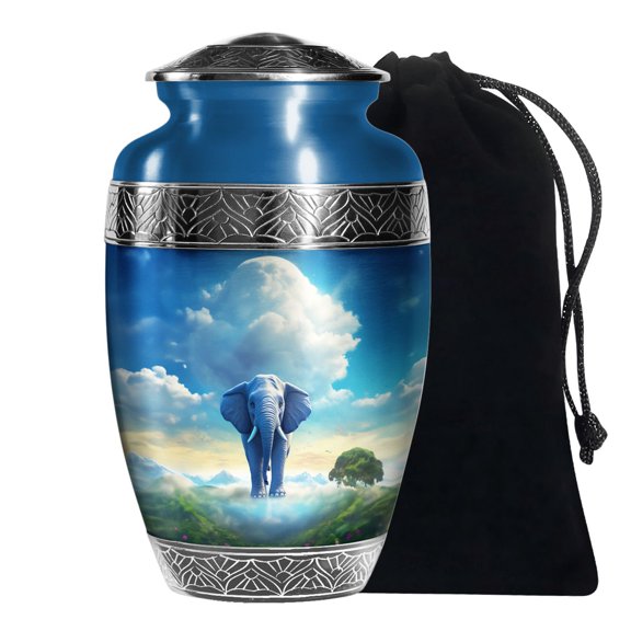 Elephant Cremation Urn For Adult Son Large Urns For Human Ashes Daughter 10 Inch