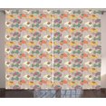 thumbnail image 1 of Ambesonne Animal Curtains 2 Panel Set, Animals on Wheels, 108" x 90", Multicolor, 1 of 3