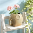 thumbnail image 1 of Elephant Design Ceramic Flower Pot with Drainage Hole for Small Plants Desktop Decoration Planter for Green Plants Stoneware Container Breathable Potting for Home Office Shelf Display, 1 of 6