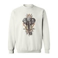 thumbnail image 1 of Elephant Design  Sweatshirt Men -Image by Shutterstock, Male 3X-Large, 1 of 4