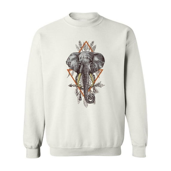 Elephant Design Sweatshirt Men -Image by Shutterstock, Male 3X-Large