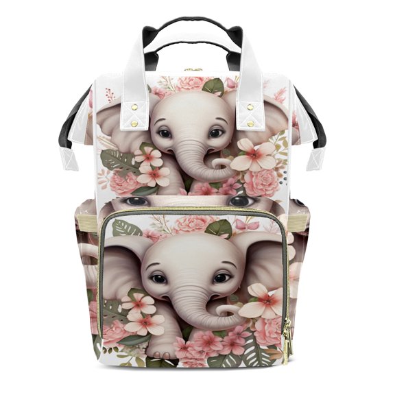 Elephant Diaper Backpack – Large Capacity, Insulated Baby Bottle Pocket, Multifunctional Mommy Bag for Boys & Girls