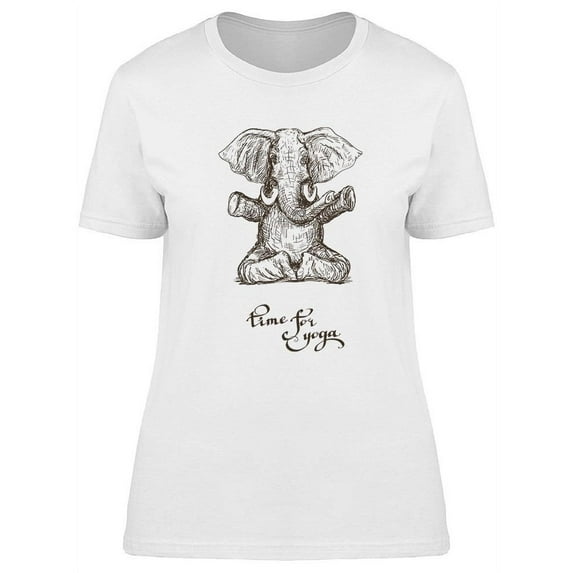 Elephant Doing Yoga Design T-Shirt Women -Image by Shutterstock, Female 3X-Large