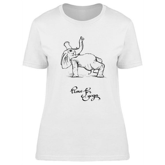 Elephant Doing Yoga T-Shirt Women -Image by Shutterstock, Female XX-Large