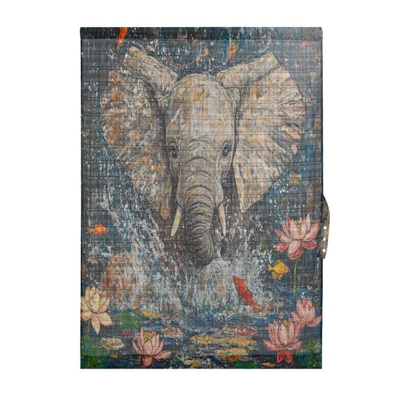 Elephant Door Curtain 25x40in Privacy Mesh with UV Protection Tie Back Rod Pockets