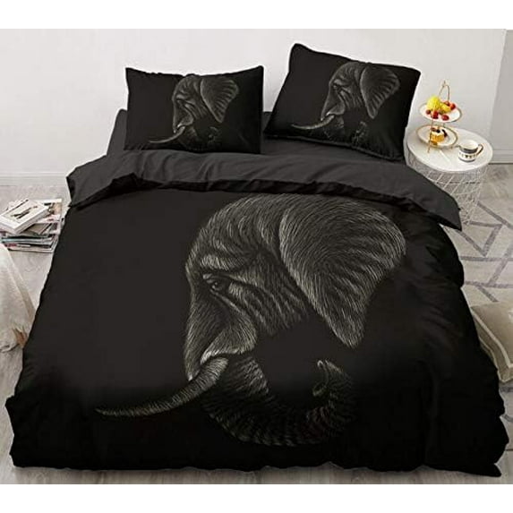 Elephant Duvet Cover Set,Bedding Set for Kids and Adult, Home Decor, King Size