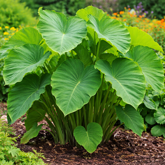 Elephant Ear Bulbs for Planting - Colocasia  Large Tropical Elephant Ears for Garden & Containers  Fast-Growing Ornamental Bulbs (3 Bulbs)