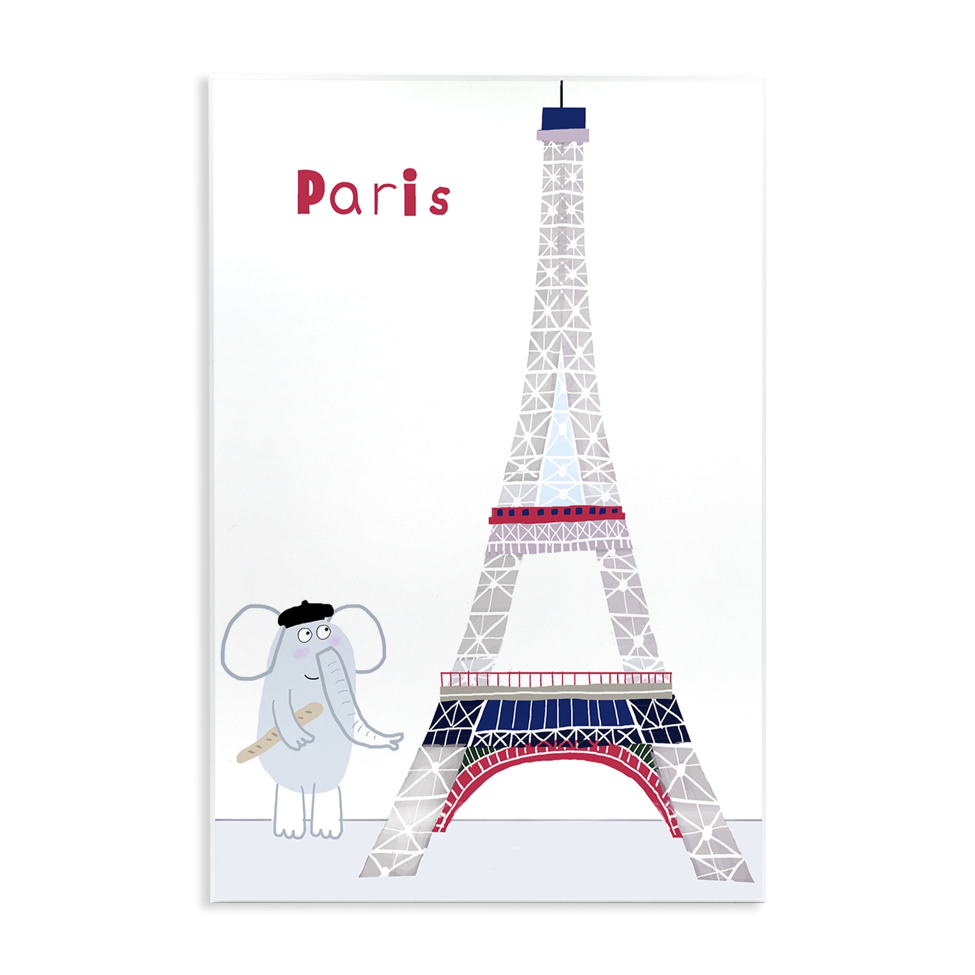Elephant & Eiffel Tower Wall Plaque Art, design by Carla Daly