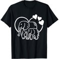 thumbnail image 1 of Elephant Elephants T-Shirt men and women can wear, black, white, gifts, 1 of 4