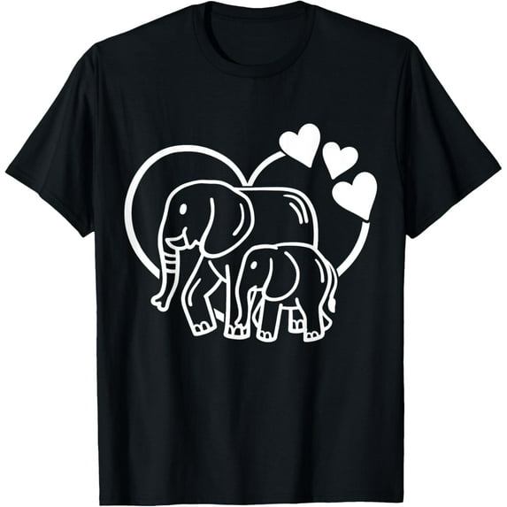 Elephant Elephants T-Shirt men and women can wear, black, white, gifts