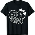 thumbnail image 1 of Elephant Elephants T-Shirt men and women can wear, black, white, gifts, 1 of 7