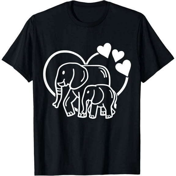 Elephant Elephants T-Shirt men and women can wear, black, white, gifts