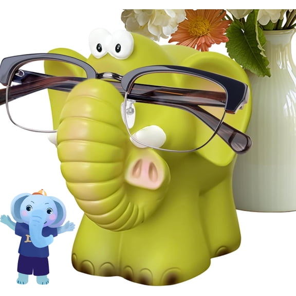 Elephant Eyeglasses Holder - Non-Slip Eyeglass Rack, Eyewear Display Stand, Organic Resin Funny Cute Cartoon Eyewear Frame, Home Dcor For Desk, Home, Dorm, Office, Bedroom, Living Room