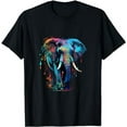 thumbnail image 1 of Elephant Face Colorful Pop Art Design Elephant Lovers T-Shirt, 1 of 5