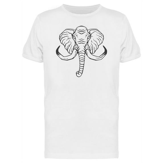 Elephant Face T-Shirt Men -Image by Shutterstock, Male 4X-Large