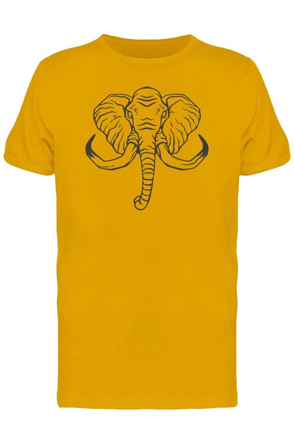 Elephant Face T-Shirt Men -Image by Shutterstock, Male Large