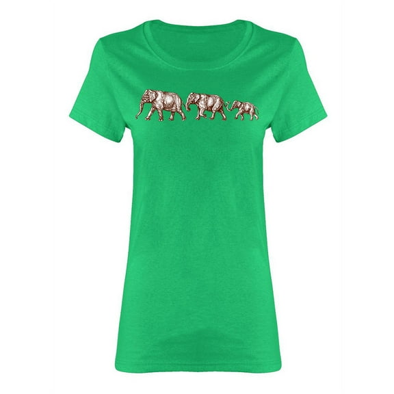 Elephant Family Design Shaped T-Shirt Women -Image by Shutterstock, Female x-Large