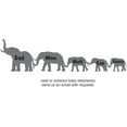 thumbnail image 1 of Elephant Family Names Animals Customized Wall Decal - Custom Vinyl Wall Art - Personalized Name - Baby Girls Boys Kids Bedroom Wall Decal Room Decor Wall Stickers Decoration Size (20x40 inch), 1 of 1
