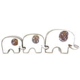 thumbnail image 1 of Elephant Family Parade - 3 Connecting Figurines for Shelf, Tabletop, Bookcase, Nursery, Baby's Room, 1 of 4