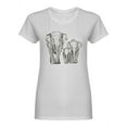 thumbnail image 1 of Elephant Family Walking Shaped T-Shirt Women -Image by Shutterstock, Female Large, 1 of 2