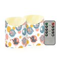 thumbnail image 1 of Elephant Flameless Candles 2 PCS with Remote Realistic Moving Flame LED Tapered Pillar Set for Home Decor, 1 of 7