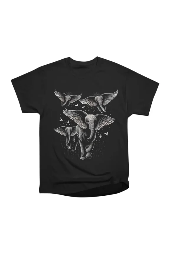 Elephant Flight T-Shirt Tee Gift For Him Merch For Her Apparel For Friend