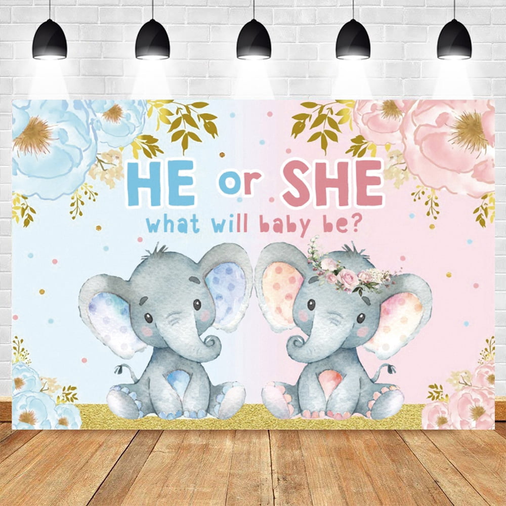 Aperturee Sweet Baby Boy Plant Gender Reveal Square Backdrop