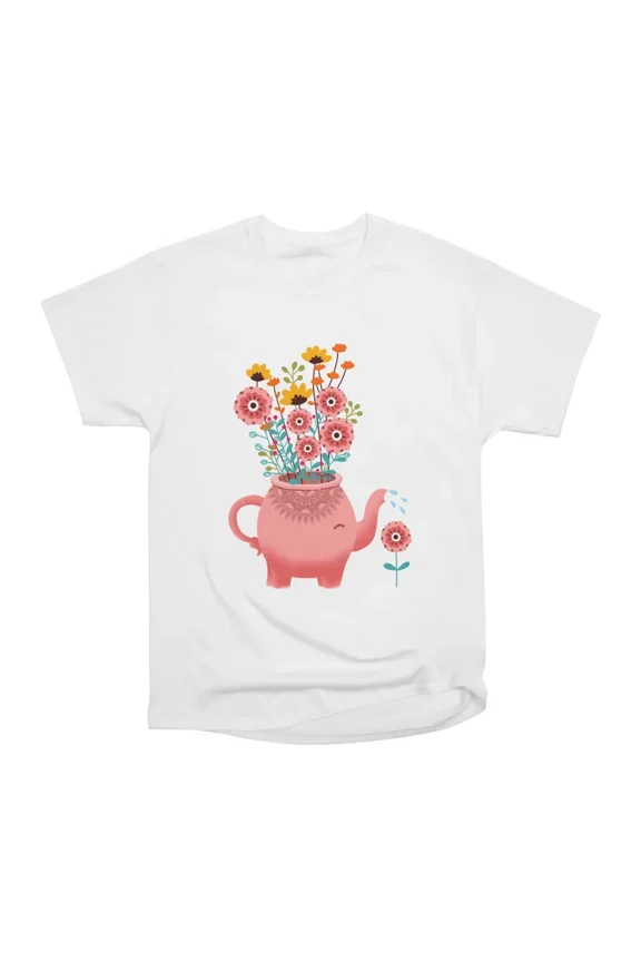 Elephant Flower T-Shirt Tee Gift For Him Merch For Her Apparel For Friend