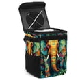 thumbnail image 1 of Elephant Foldable Car Garbage Can with Lid, Leak-Proof, Hanging Storage Bag - Trash Can for Car, Mini Trash Can, 1 of 6