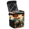 thumbnail image 1 of Elephant Foldable Car Garbage Can with Lid, Leak-proof, Hanging Storage Bag - Trash Can for Car, Mini Trash Can, 1 of 6