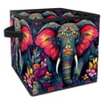 thumbnail image 1 of Elephant Foldable Storage Baskets with Handle, 10.8"x10.5"x10.6" - Large Capacity Toy Box Storage Box, 1 of 6