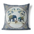 thumbnail image 1 of Elephant Garden of Wonder Indoor/Outdoor Pillow with Removable Cover in Gray 20x20, 1 of 4