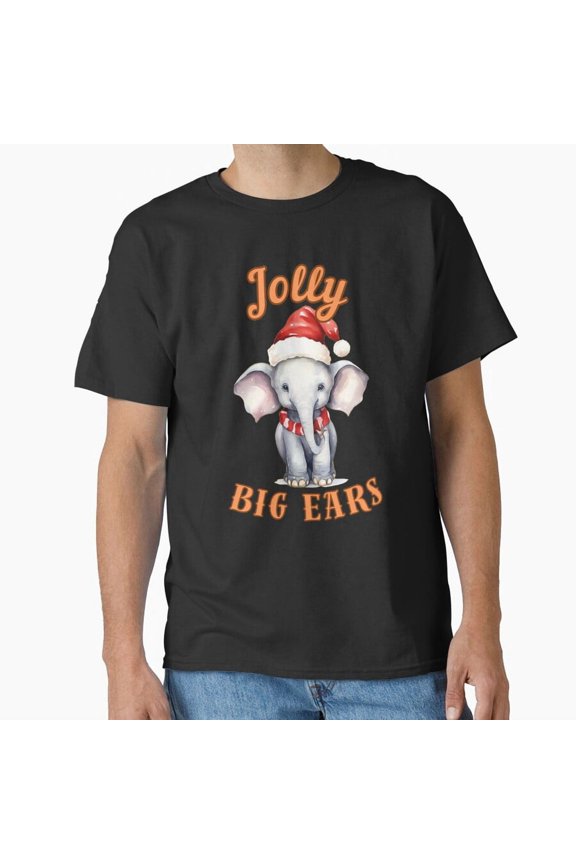 Elephant Gift Idea For Festive Winter Holiday Exchange Party Unisex T-Shirt.PNG, up to Size 5XL