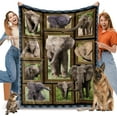 thumbnail image 1 of Elephant Gifts for Women Men, Elephant Print Fleece Throw Blanket, Soft Cozy Flannel Blankets and Throws for Couch Bed Sofa Living Room Decor, Lightweight Warm Plush Blanket for All Season 50" x 60", 1 of 6