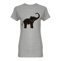 Elephant Graphic Shaped T-Shirt Women -Image by Shutterstock, Female Large