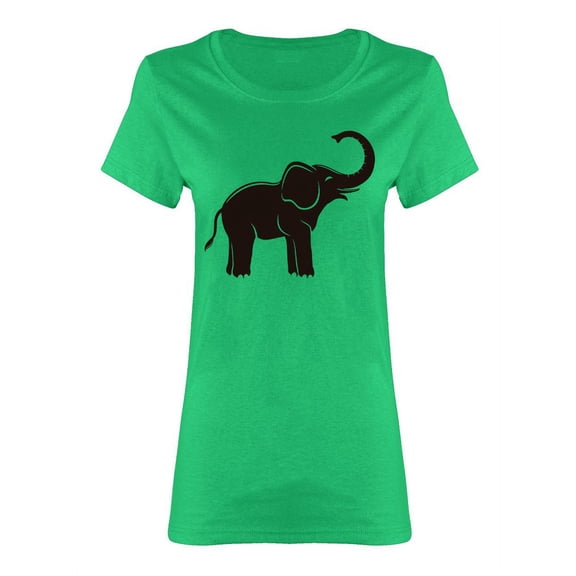 Elephant Graphic Shaped T-Shirt Women -Image by Shutterstock, Female Small