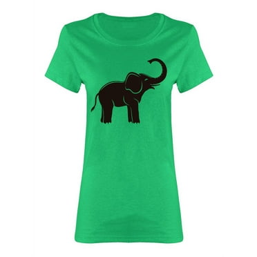 Elephant Graphic Shaped T-Shirt Women -Image by Shutterstock, Female x-Large