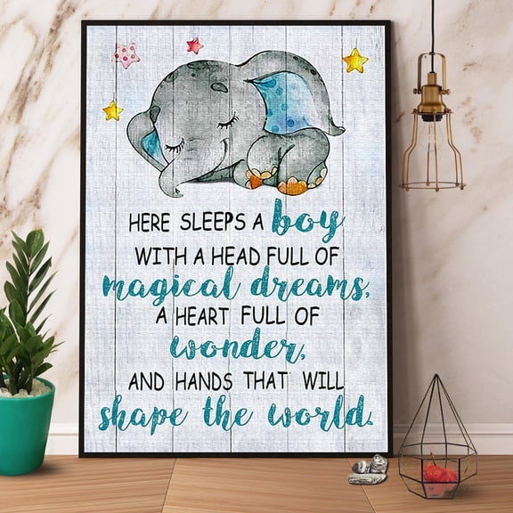 Elephant Hands That Will Shape The World Paper Poster No Frame Matte Wall Art Decor 11 x 17 Inch Poster