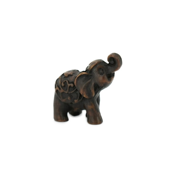 Elephant, Happy, Good Luck, Prosperity, Educational, Realistic Hand Made, Figure, Lifelike Model, Figurine, Replica, Gift, 1" TH55 BB68