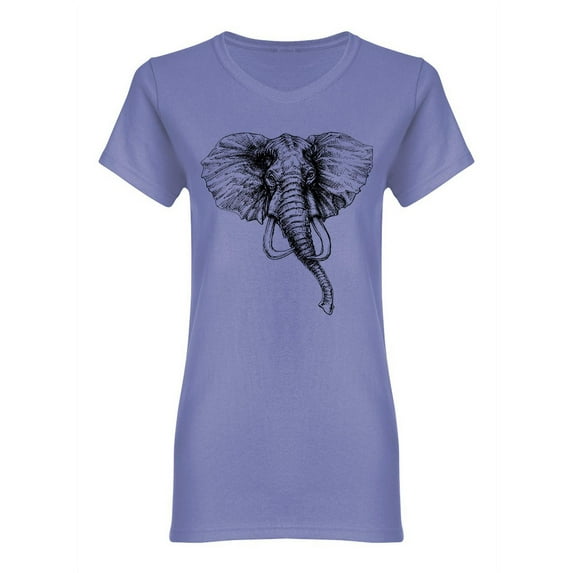 Elephant Head Design Shaped Tee Women's -Image by Shutterstock